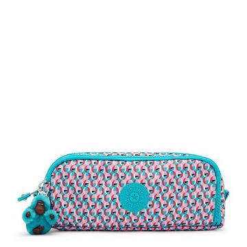 Kipling Gitroy Printed Pencil Case Bags Poppy Geo | AU 2131NW